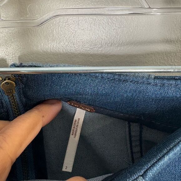 Free People Two Tone Denim Mini Skirt - Picture 4 of 4